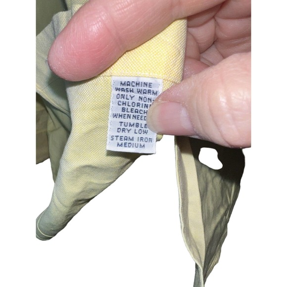 Ralph Lauren Yellow Custom Fit Cotton Button Down Long Sleeve Shirt Men XL - Picture 8 of 8